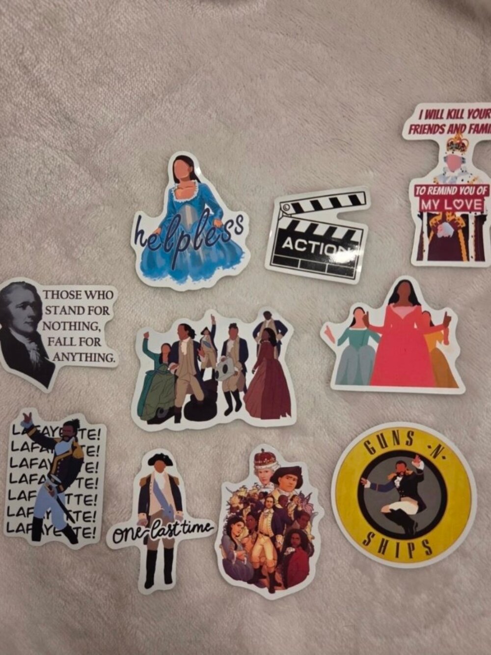 Hamilton Musical Vinyl Stickers 10 Pack